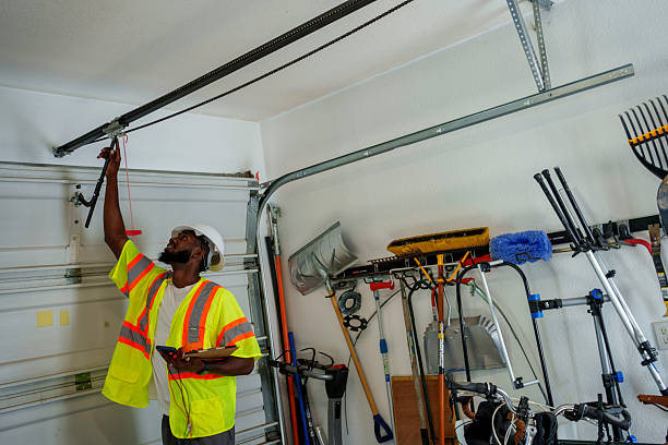 Professional Garage Door Panel Replacement technician working in Gem County County, ID
